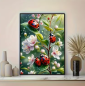 Preview: Diamond Painting Blumen mit Marienkäfern